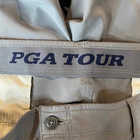 PGA Tour Golf Shorts Mens 44 Gray Polyester‎ Pockets - Picture 5 of 7